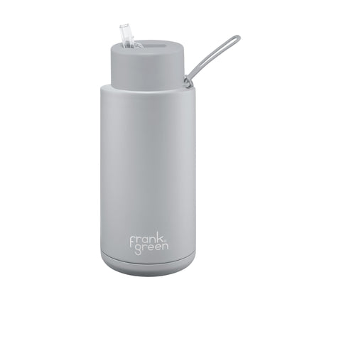 Frank Green - Stainless Steel Ceramic Reusable Bottle with Straw - Harbor Mist (34oz)