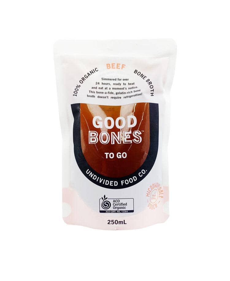 Undivided Food Co. - Good Bones To Go 100% Organic Broth - Beef (250ml)