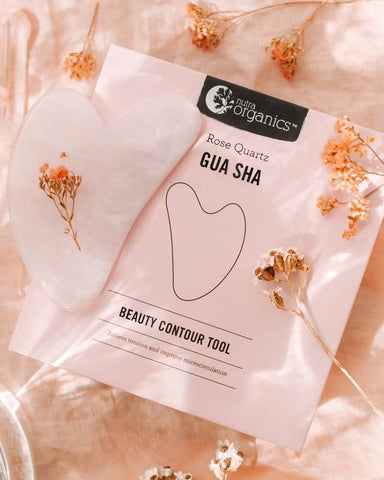 Nutra Organics - Gua Sha Beauty Tool - Rose Quartz