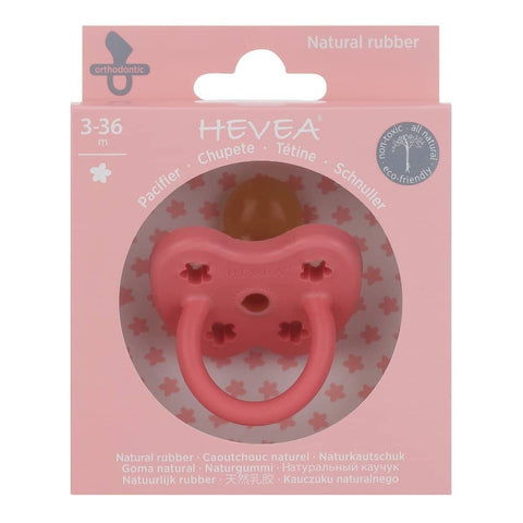 Hevea - Pacifier - Orthodontic - Coral (3-36 months)