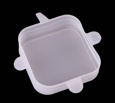 Bare & Co. - Reusable Silicone Lids  - Square (6 Pack)