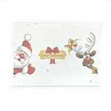 Bare & Co. - Seeded Christmas Card - Santa and Rudolph