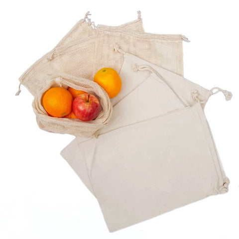 Bare & Co. - Reusable Organic Cotton Produce Bags - Mixed (6 Pack)
