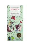 Bennetto Natural Food Co. - Organic and Fairtrade Dark Chocolate - Mint and Cocoa Nibs (100g)