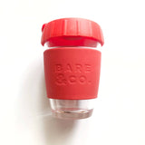 Bare & Co. - Reusable Coffee Cup with Plug Lid - Red (12oz/340ml)