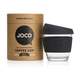 JOCO - Reusable Glass Cup - Black (Small 8oz)