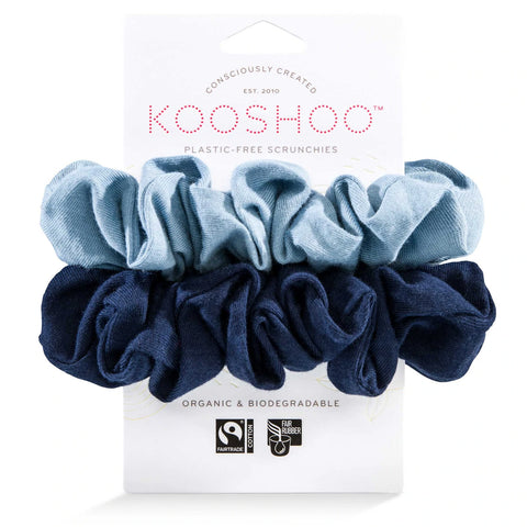 Kooshoo - Organic Plastic-free Scrunchies - Evening Sky (2 Pack)