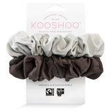 Kooshoo - Organic Plastic-free Scrunchies - Moon Shadow (2 Pack)