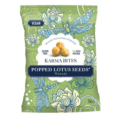 Karma Bites - Popped Lotus Seeds - Wasabi (25g)