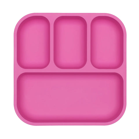 Bobo & Boo - Plant-Based Bento-Style Divided Plate - Pink (21cm x 22cm)