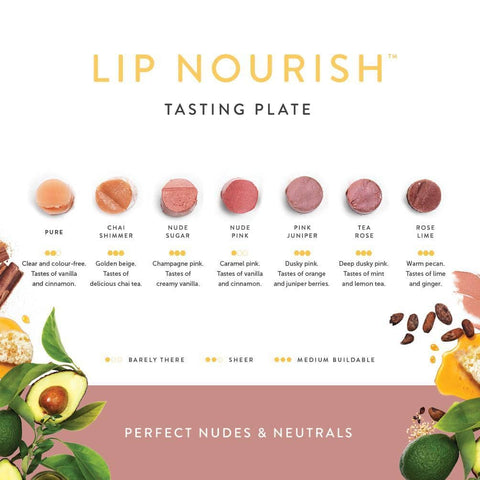 Luk Beautifiood - Lip Nourish Tasting Plate - Perfect Nudes and Neutrals(7 shades)