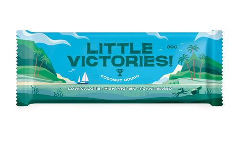 Little Victories Mylk Chocolate Bar - Coconut Rough Chocolate  30g Best before 12/2023