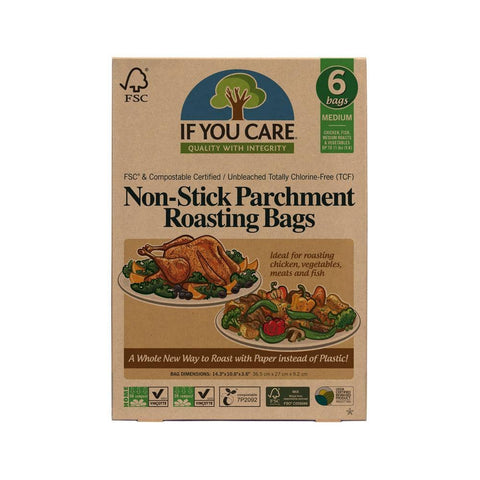 If You Care - Non-Stick Parchment Roasting Bags - Medium (6 pack)