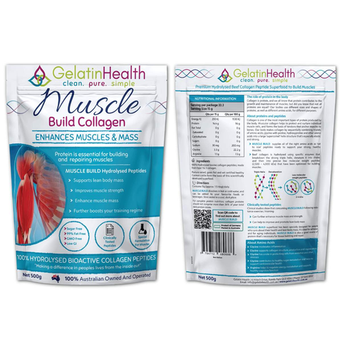 Gelatin Health - Muscle Build Collagen (500g)