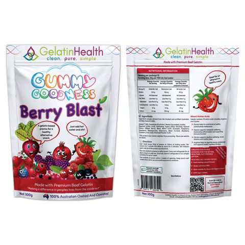 Gelatin Health - Gummy Goodness - Berry Blast (300g)