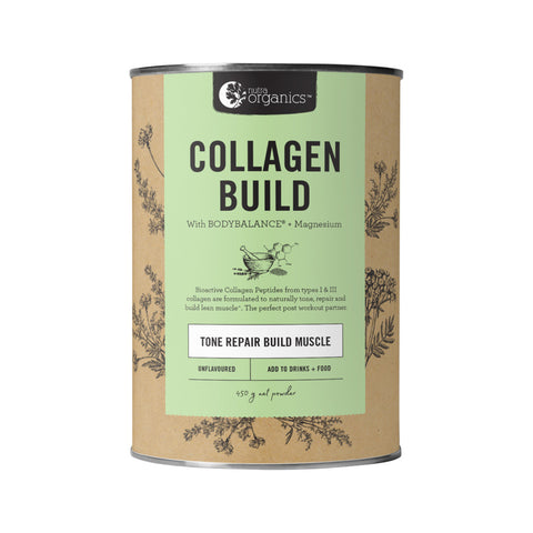 Nutra Organics - Collagen Build with Bodybalance Magnesium (TONE REPAIR BUILD MUSCLE) - Unflavoured (450g)