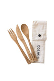 Ever Eco - Bamboo Cutlery Set (with Organic Cotton Pouch)