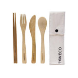 Ever Eco - Bamboo Cutlery Set and Chopsticks (with Organic Cotton Pouch)