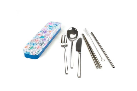 Retro Kitchen - Carry Your Cutlery Set - Passport Stamps