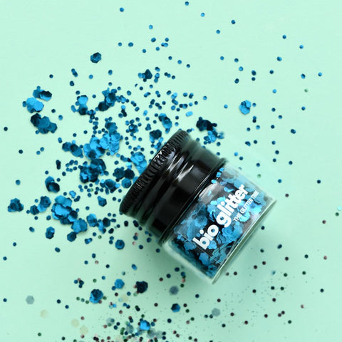The Glitter Tribe - Biodegradable Glitter Glass Jar - Sapphire Blue (10g)