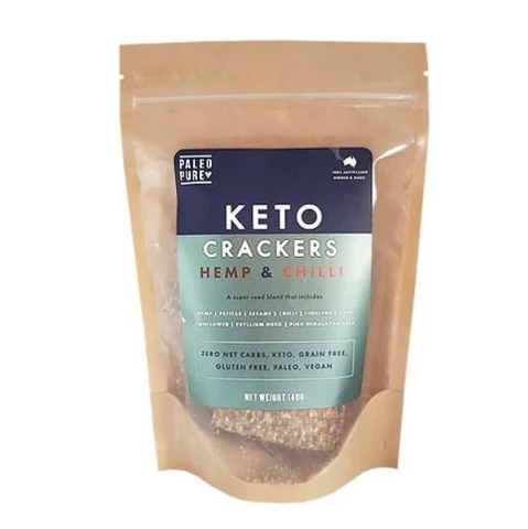 Paleo Pure - Keto Crackers - Hemp and Chilli (140g)