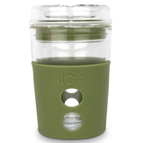 IOco -  All Glass Coffee Traveller - Olive Green (8oz)