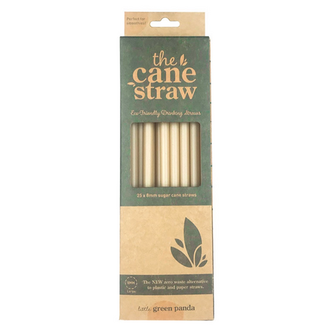 Little Green Panda - Sugar Cane Straws - 8mm (25 pack)