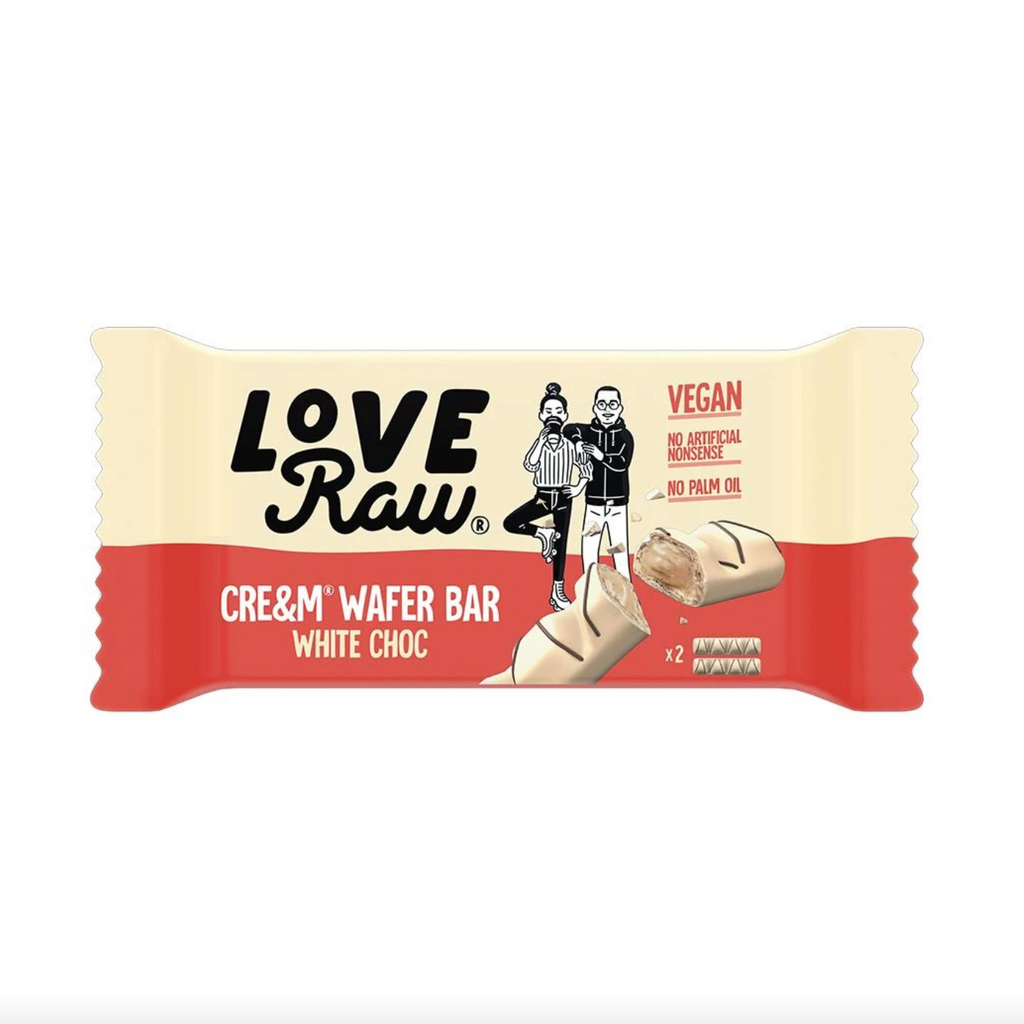 LoveRaw - Cre&m Wafer Bars - White Chocolate (2 x 21.5g)
