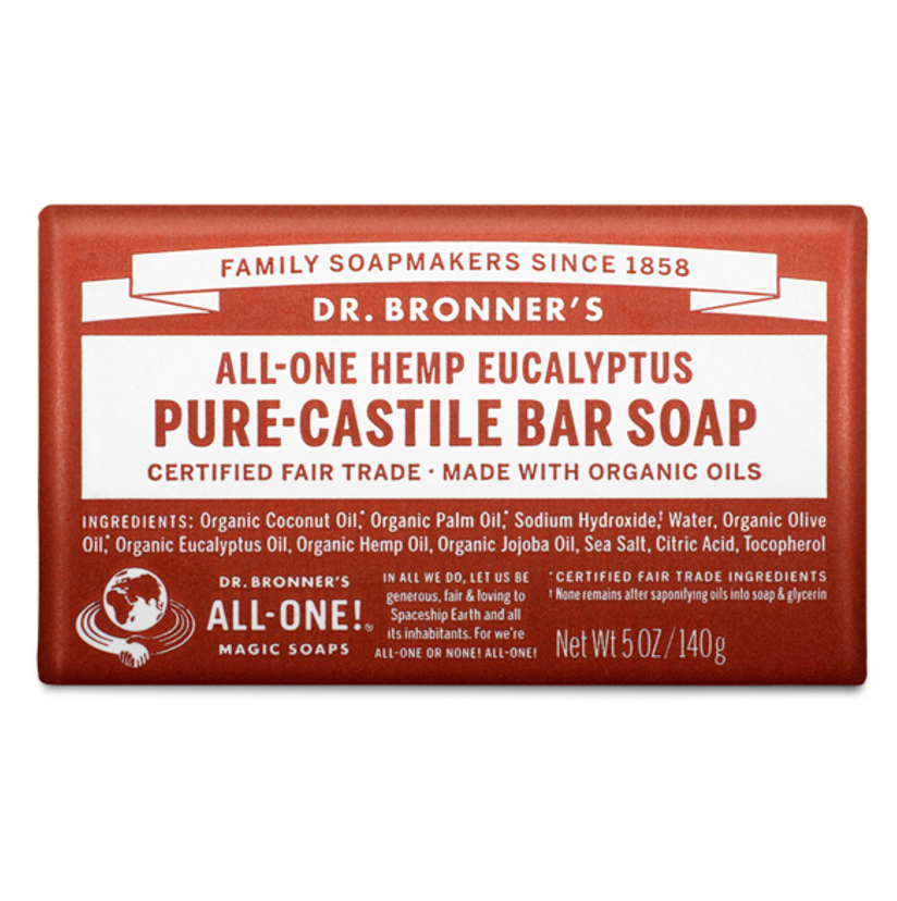 Dr Bronners - Castile Soap Bar - Eucalyptus (140g)