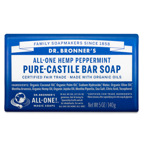 Dr Bronners - Castile Soap Bar - Peppermint (140g)