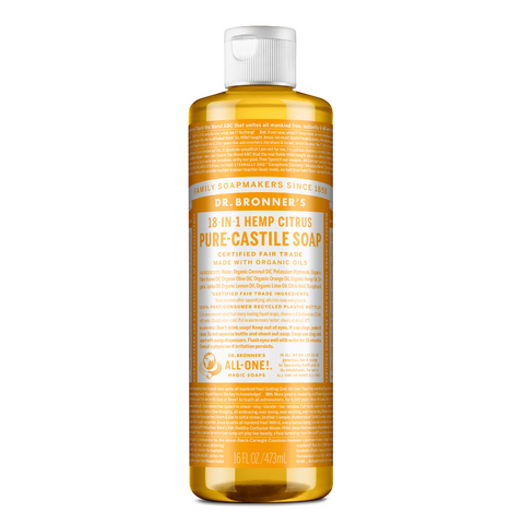 Dr Bronners - 18 in 1 Pure Castile Liquid Soap  - Citrus (473ml)