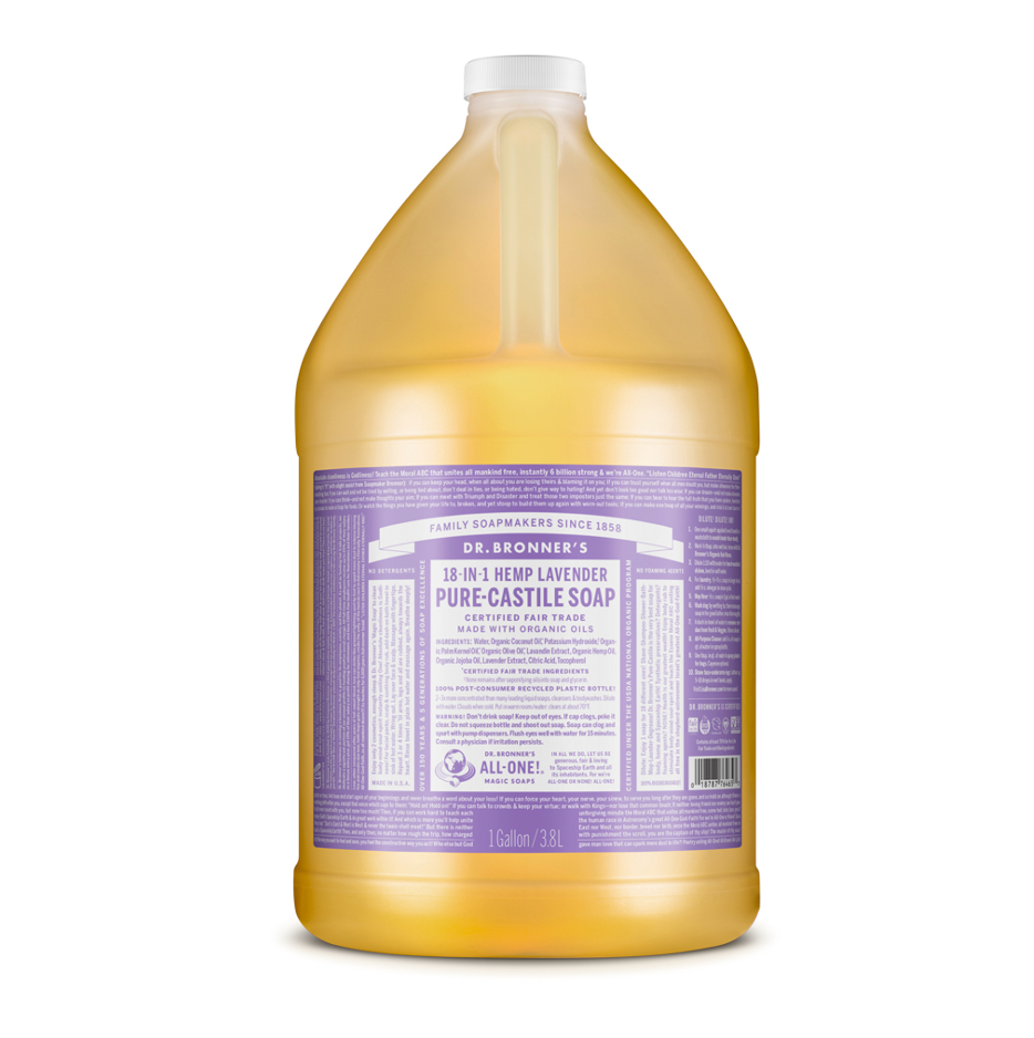 Dr Bronners - 18 in 1 Pure Castile Liquid Soap - Lavender (3.78L)