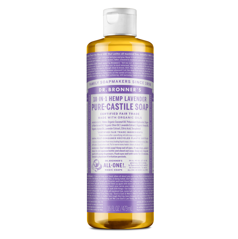 Dr Bronners - 18 in 1 Pure Castile Liquid Soap - Lavender (473ml)