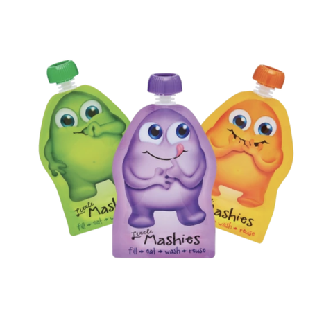 Little Mashies - Reusable Food Pouches - Assorted (10 x 130ml)