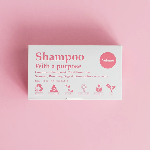 Shampoo With A Purpose - Shampoo and Conditioner Bar - Volume (135g)