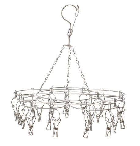 Bare & Co. - Stainless Steel Peg Hanger - Flower Design (20 pegs)