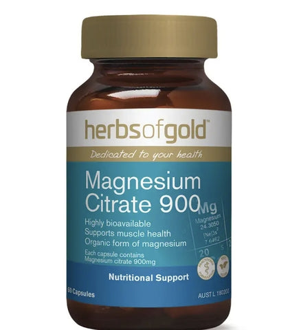 Herbs of Gold - Magnesium Citrate 900 (60 capsules)