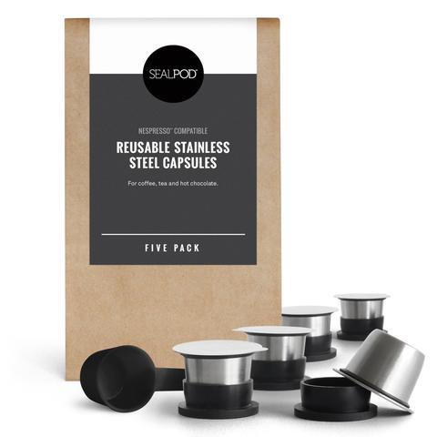 SealPod - Reusable Coffee Pods (Nespresso Compatible*) - Five Pack