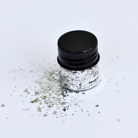 The Glitter Tribe - Biodegradable Glitter Glass Jar - Silver (10g)