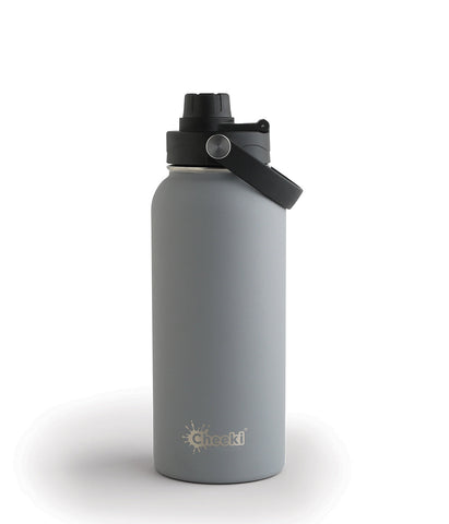 Cheeki - Adventure Insulated Stainless Steel Bottle - Slate (1L)