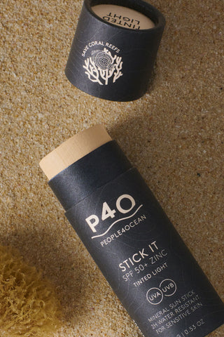 People4Ocean SPF 50+ 锌棒 - 有色浅色 25 克