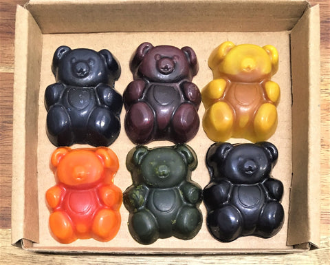 Eco Crayons - Plant Based Crayons - Teddy Bear (6 Pack)