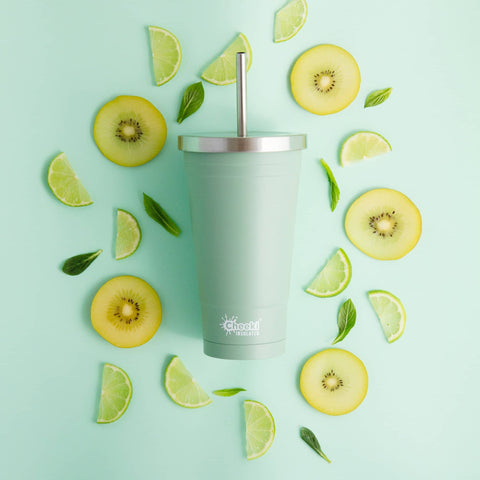 Cheeki - Insulated Stainless Steel Tumbler with Straw - Pistachio (500ml)