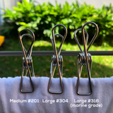 Bare & Co. - Stainless Steel LARGE Pegs - 316 Marine Grade - SILVER (BULK 500 Pack)