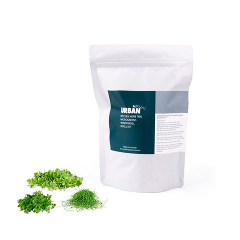 Urban Greens - Windowsill Seed and Soil Refill - Herb Trio