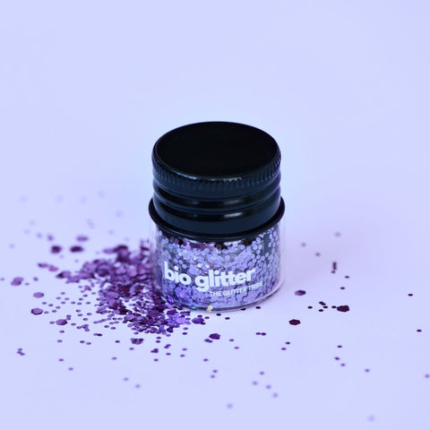 The Glitter Tribe - Biodegradable Glitter Glass Jar - Very Violet (10g)
