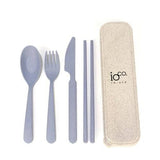 ioCO. - Wheat Straw Fibre Cutlery Set - Blue/Purple