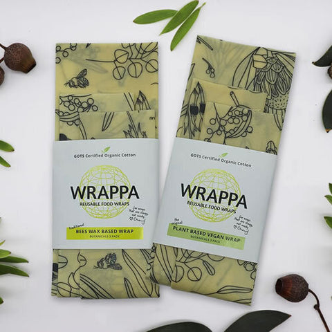 WRAPPA - Beeswax Wraps - Botanicals (3 Pack)