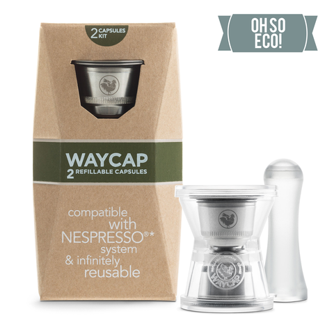 WayCup -  Nespresso®* Compatible Refillable Capsules - Two Pack