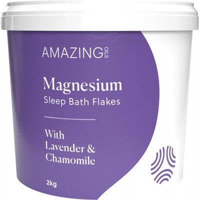Amazing Oils - Magnesium Sleep Bath Flakes - Lavender and Chamomile (2kg)
